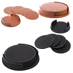 4'lü Set Suni Deri Bardak Altlığı