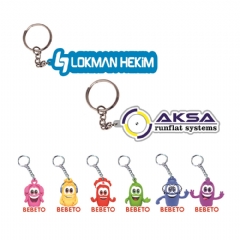 Desenli Pvc Silikon Anahtarlık