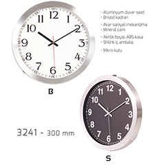Alüminyum Duvar Saati (300mm)