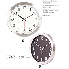 Alüminyum Duvar Saati (350mm)