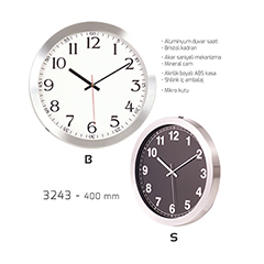 Alüminyum Duvar Saati (400mm)
