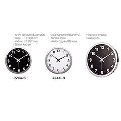 Krom Çerçeveli Duvar Saati
