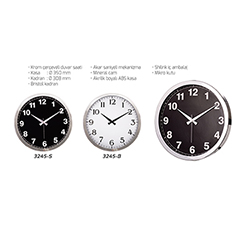 Krom Çerçeveli Duvar Saati