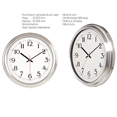 Alüminyum Çerçeveli Duvar Saati