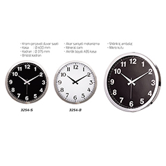 Krom Çerçeveli Duvar Saati