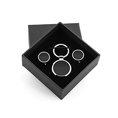 Kutulu Metal Anahtarlık Kol Düğmeli Set