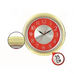  Kromaj Çerçeve Metal Kadran Duvar Saati 35cm