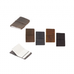 Gerçek Deri Lastikli Defter Kılıfı