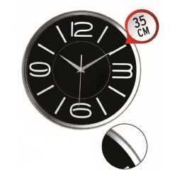 Metal Çerçeve Metal Kadran Duvar Saati 35cm