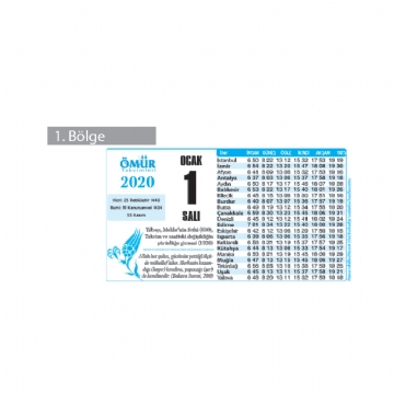 1.Bölge Takoz Takvim