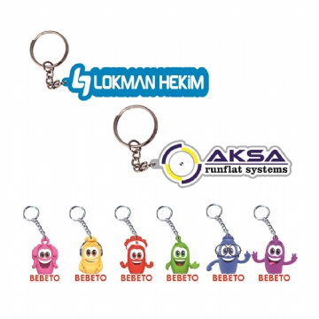 Desenli Pvc Silikon Anahtarlık