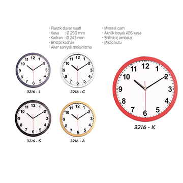 Plastik Duvar Saati