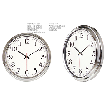 Krom Duvar Saati