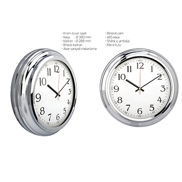 Krom Duvar Saati