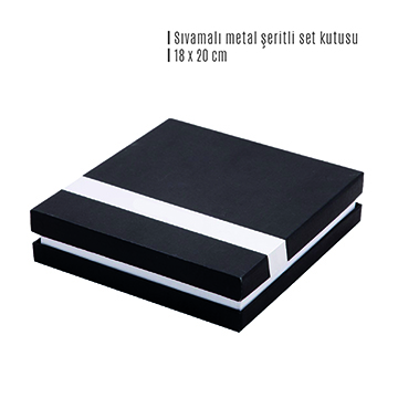 Sıvamalı Metal Şeritli Set Kutusu (18x20cm)