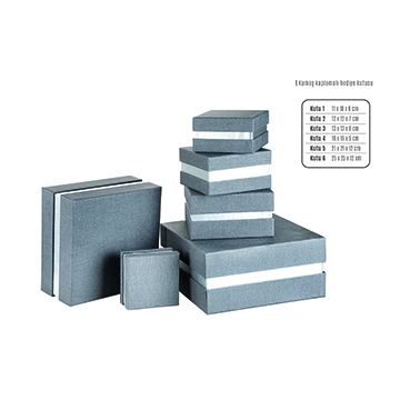 Kumaş Kaplamalı Hediye Kutusu (16x16x9cm)