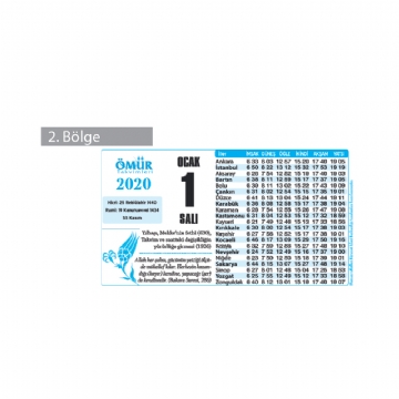 2.Bölge Takoz Takvim